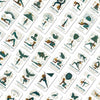 A collection of yoga pose affirmation cards featuring various poses like lotus, cat, and warrior poses.