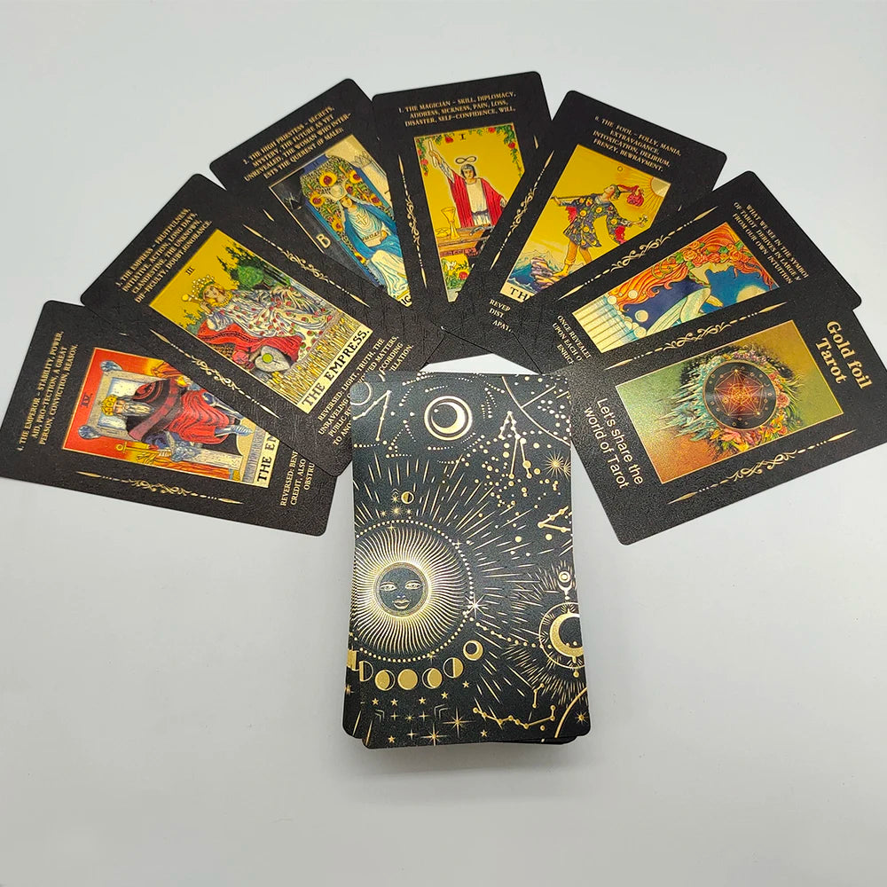 Gold Foil Rider Waite Tarot Deck