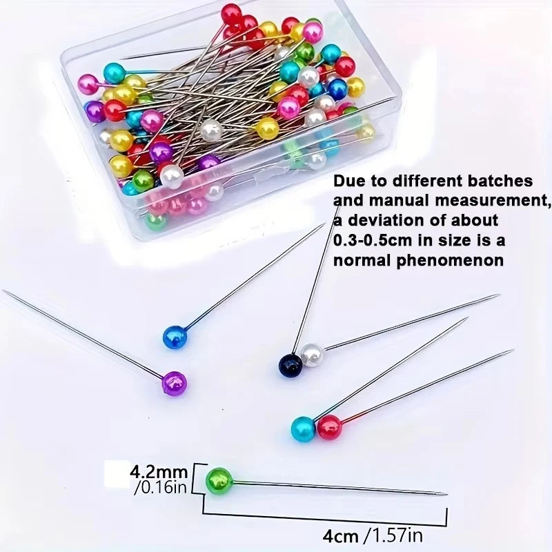 Pearlized Ball Head Sewing Pins for Quilting and Crafting