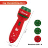 Red Christmas projection flashlight with a happy design and three random cards.