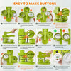 DIY Button Maker Machine Kit with Interchangeable Molds – 5 Sizes
