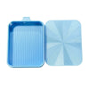 A light blue large diamond painting tray with a pop-up plug for bead sorting.
