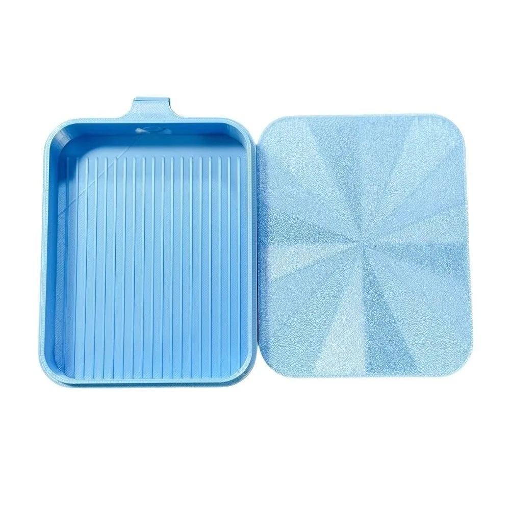 A light blue large diamond painting tray with a pop-up plug for bead sorting.