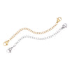 Two extension chains made of stainless steel with lobster clasps for jewelry making