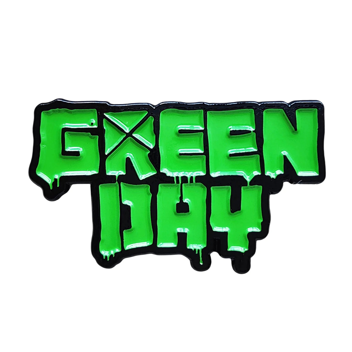 Green Rock Band Pin – Metal Lapel Brooch for Music Lovers
