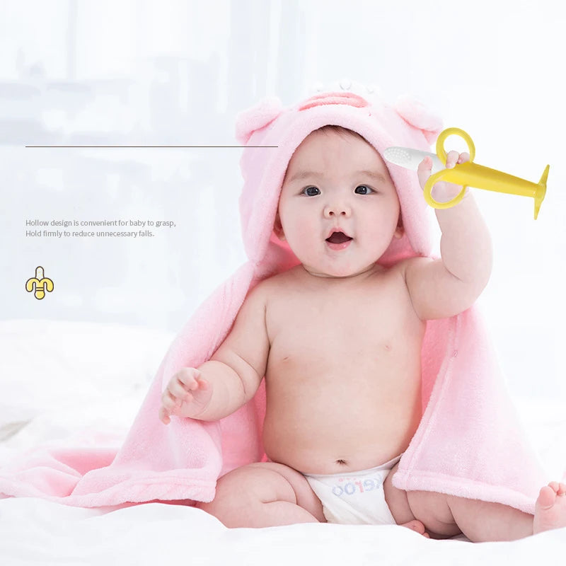 Baby Silicone Teething Brush – Banana Shape Soothing Toothbrush