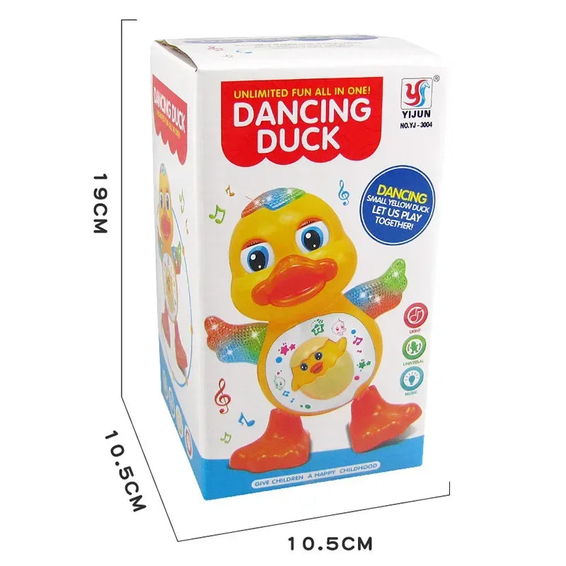 Electric Dancing Duck Toy with Music and Light-Up Eyes