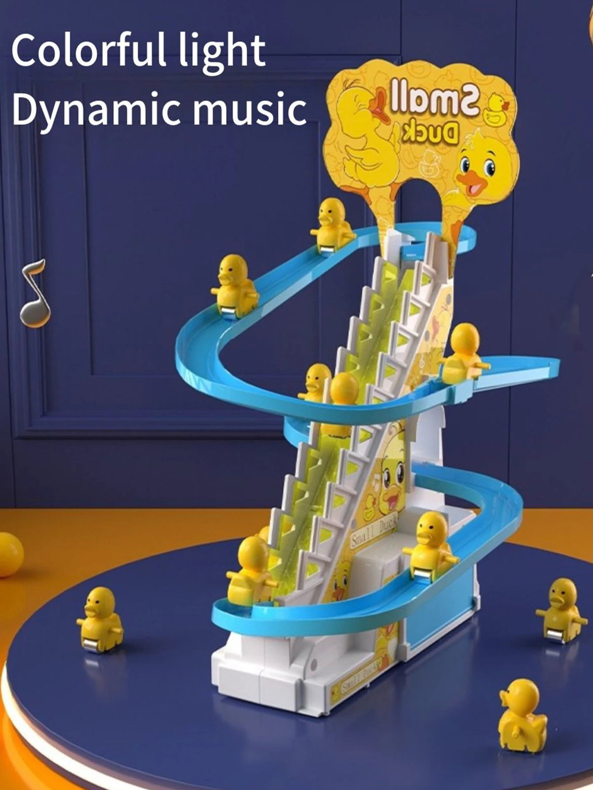Musical Duckling Climbing Stairs Toy