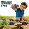 Dinosaur Pull-Back Toy Car Set for Kids