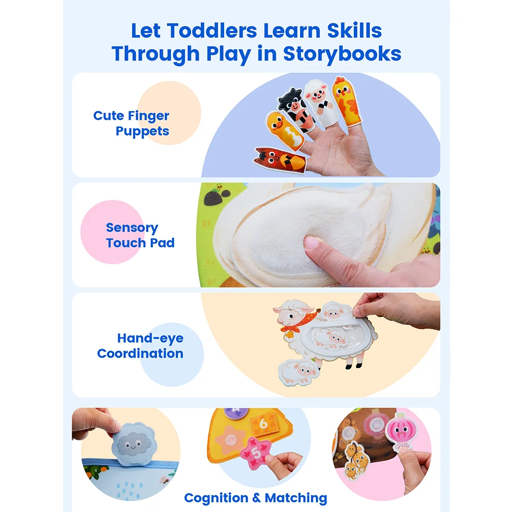 Montessori Busy Board Giraffe Activity Book for Toddlers