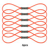 Six pieces of red rubber slingshot cords with black grips for outdoor sports and target shooting