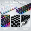 RGB Backlit Wired Keyboard with Mechanical Feel