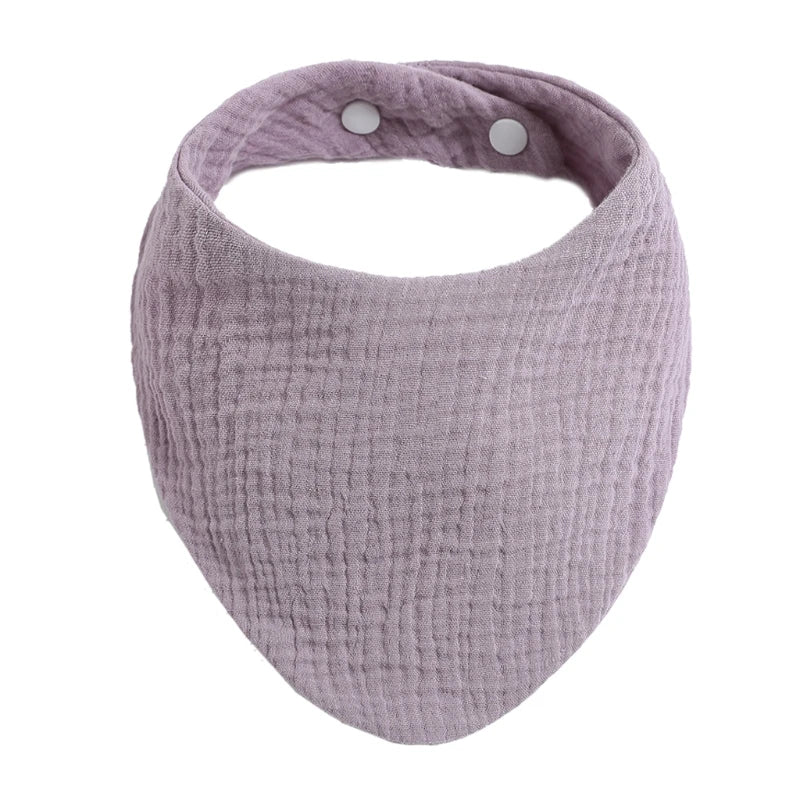 Organic Cotton Muslin Baby Bib with Bandana Style