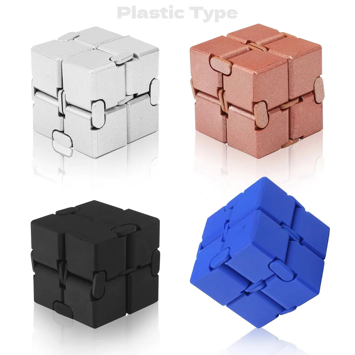 Infinity Cube Fidget Toy – Durable Metal & Plastic Stress Reliever