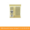 A package of Ultimate Acoustic Guitar Strings bundle containing 10 sets of strings.