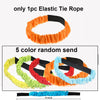 A single orange elastic tie rope is shown, alongside five randomly selected colored tie ropes.