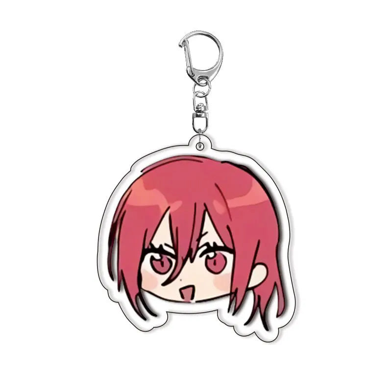 Acrylic keychain set featuring Isagi, Bachira, and Kunigami characters.