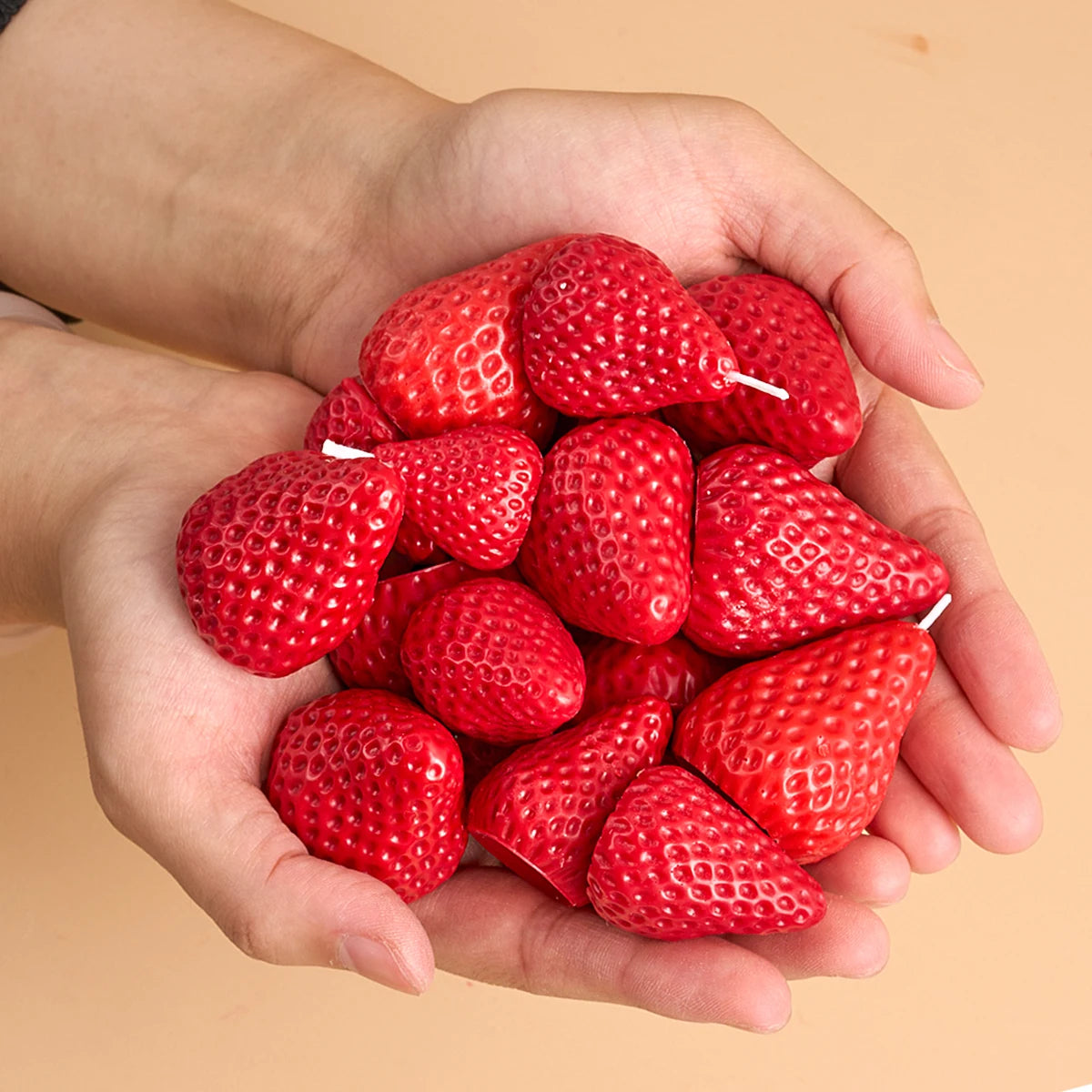Strawberry Shaped Silicone Candle Mold for DIY Crafts