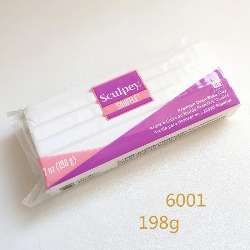 A package of Sculpey Souffle polymer clay, 7 oz (198 g), for jewelry making.