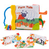 Soft Baby Cloth Book with 3D Animal Tails