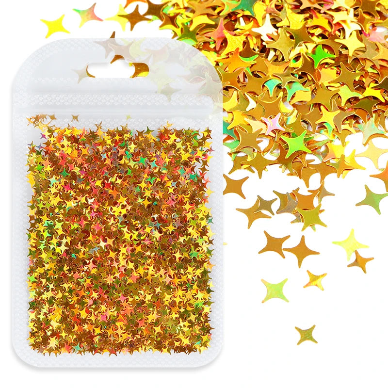 Shimmering Star Resin Sequins for DIY Crafts