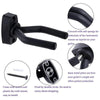 Black guitar wall mount hanger with soft sponge padding and metal poles for protection