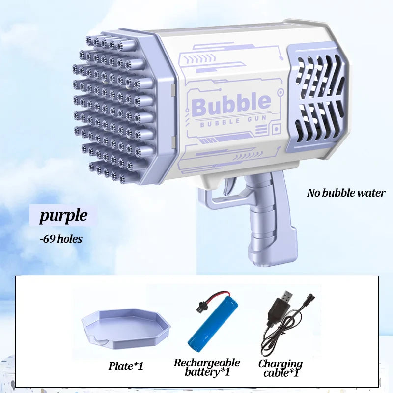 Portable Bubble Machine Blaster for Kids Outdoor Fun
