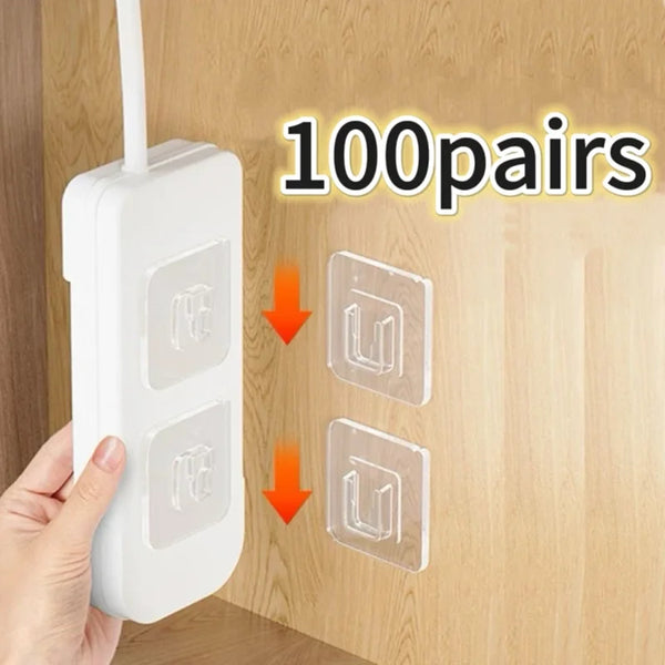 Clear Double-Sided Adhesive Wall Hooks