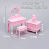 Miniature Dollhouse Furniture Set with Cradle, Piano & Table