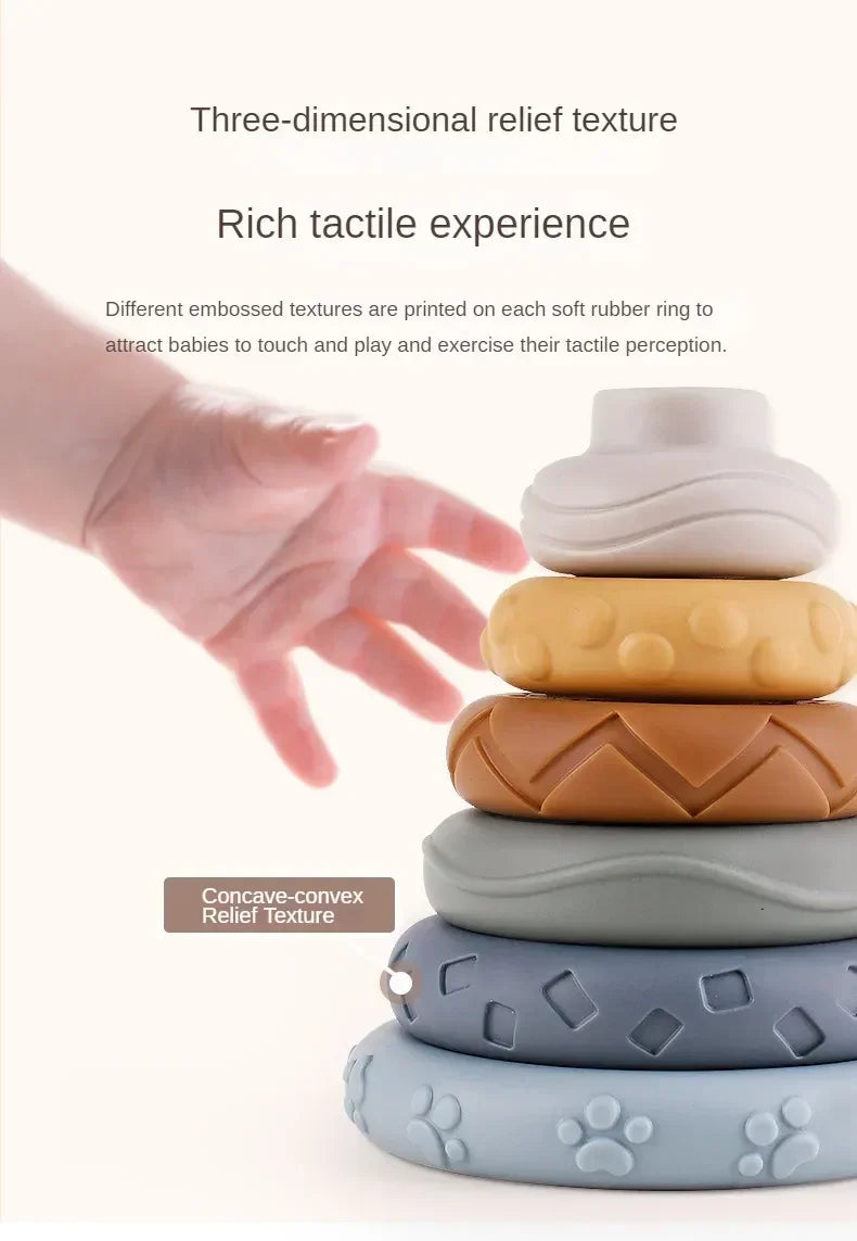 Soft Silicone Building Blocks for Babies - Stacking & Teething Toy