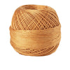 A ball of natural tan crochet thread used for tatting and embroidery.