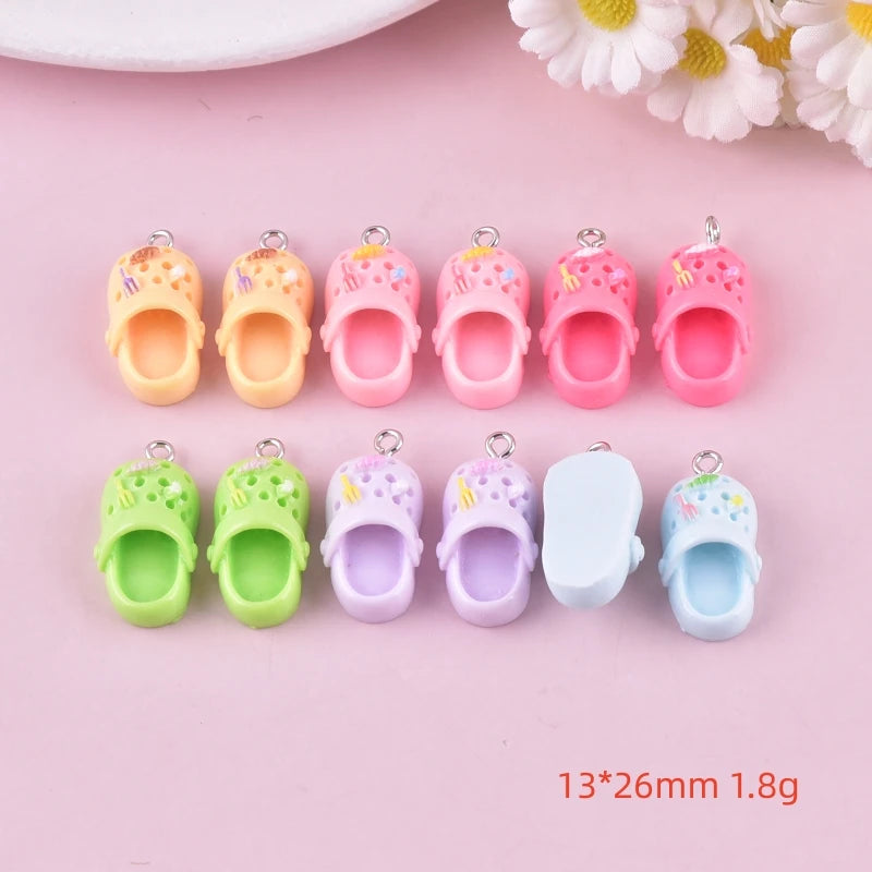 Ocean Summer Slippers Resin Charms for DIY Jewelry Making
