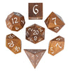Wooden Polyhedral Dice Set for Tabletop RPGs