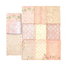 A collection of vintage pink and cream patterned paper sheets for journaling and scrapbooking.
