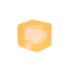 A square, translucent yellow silicone fidget cube for stress relief and focus.