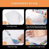 Guide étape par étape montrant comment retirer et attacher le papier de libération de la peinture diamant à une toile.