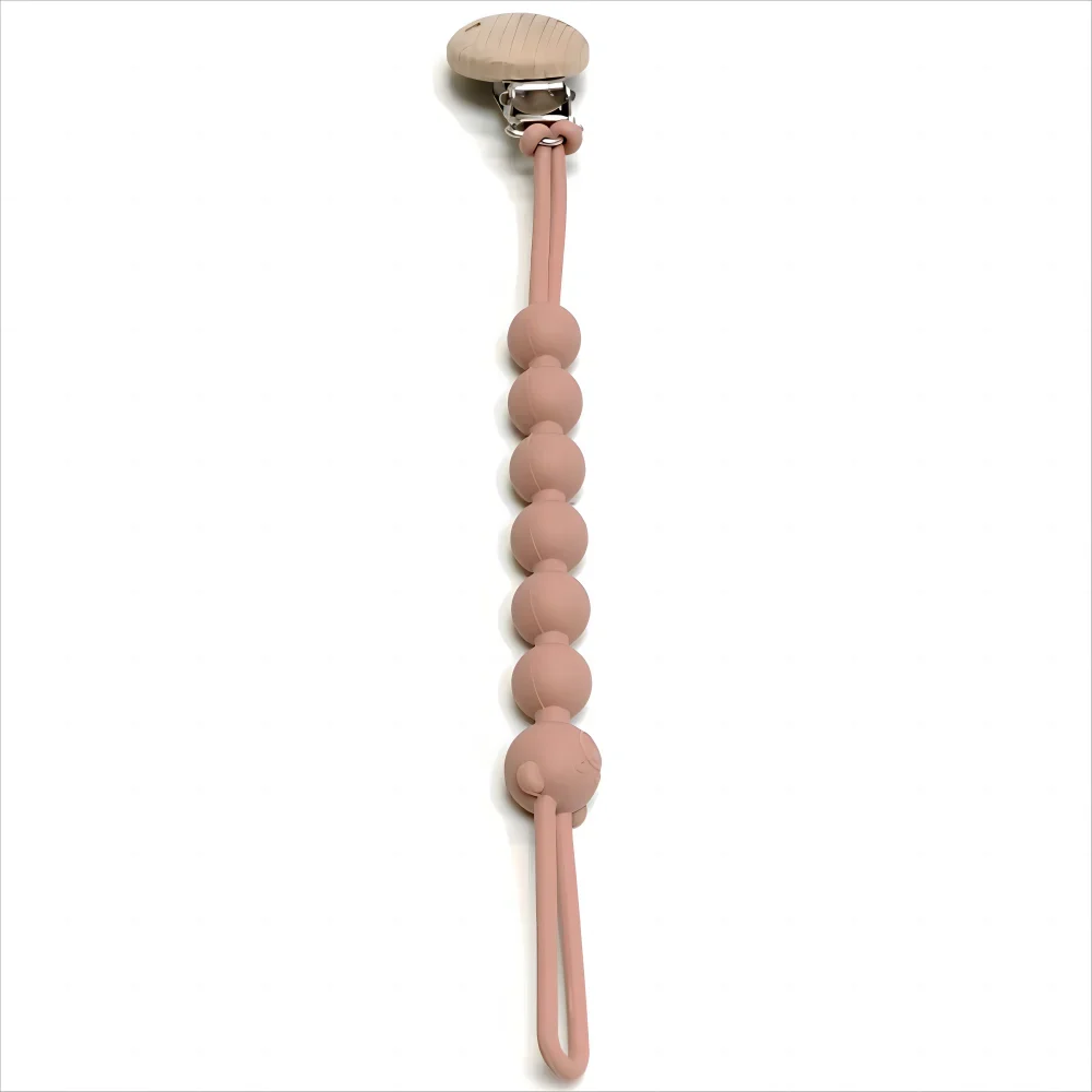 Baby Pacifier Clip with Silicone Teething Beads