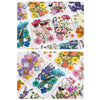 A collection of pressed natural dried flowers in various colors and shapes for resin, nail art, and jewelry making.