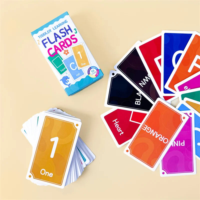 Early Learning Flash Cards Set: Letters, Numbers, Shapes & Colors