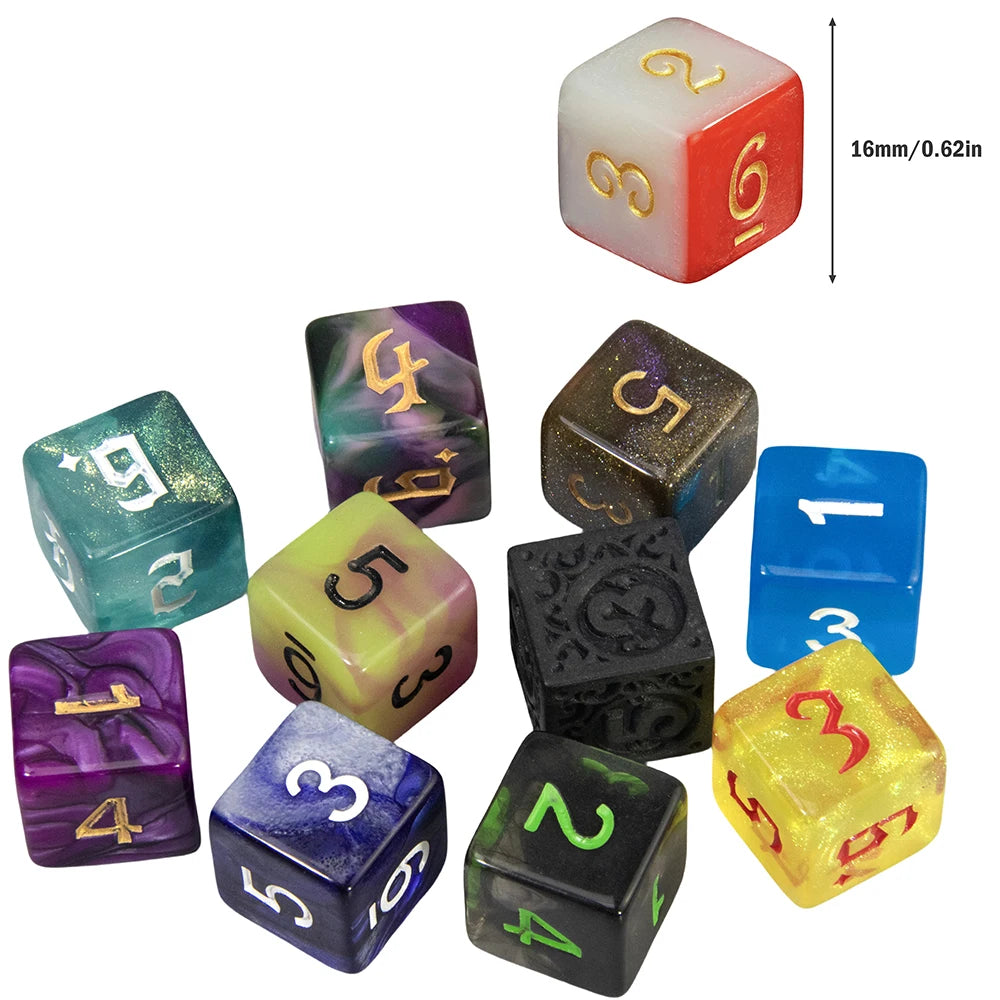 Polyhedral Resin Dice Set (10-Piece) for D&D and RPG