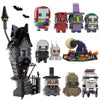A collection of LEGO building blocks depicting characters and scenes from The Nightmare Before Christmas
