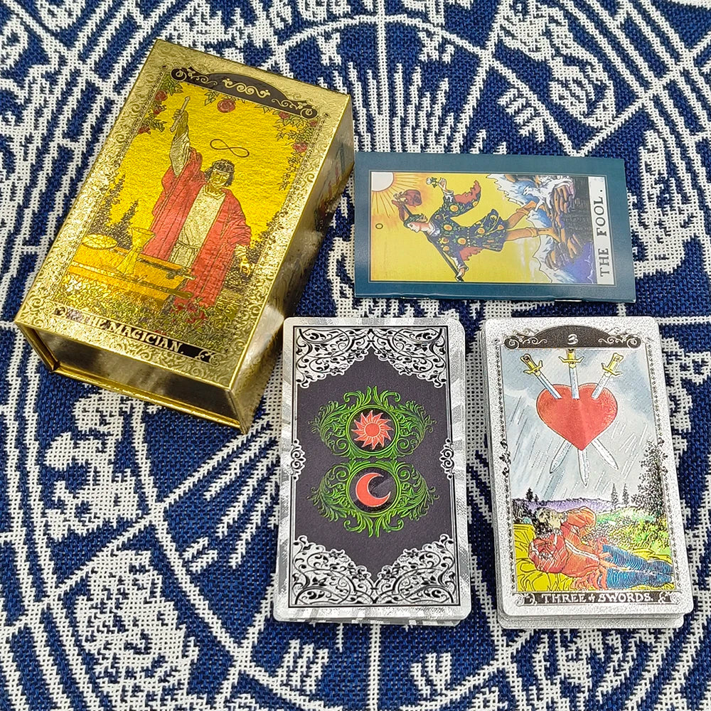 Gold Foil Rider Waite Tarot Deck