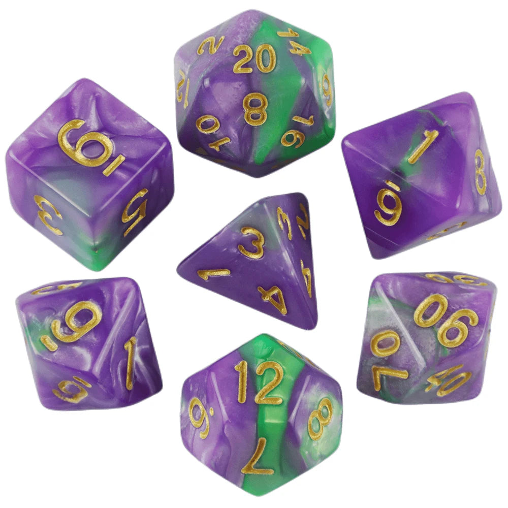Polyhedral Dice Set (7 Pieces) for Tabletop RPGs