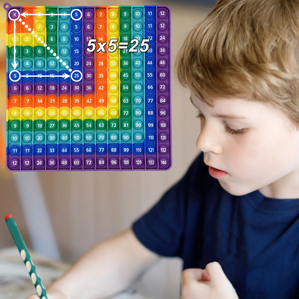 Rainbow Math Fidget Popper – Multiplication & Addition Practice Tool