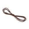 A bundle of dark brown vintage faux leather cords used for DIY jewelry making.