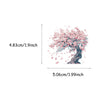 Watercolor peach blossom sticker pack featuring a pink flowering tree with falling petals.