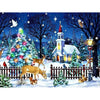 Christmas Diamond Painting Kit with Frame, Scenic Art for Adults