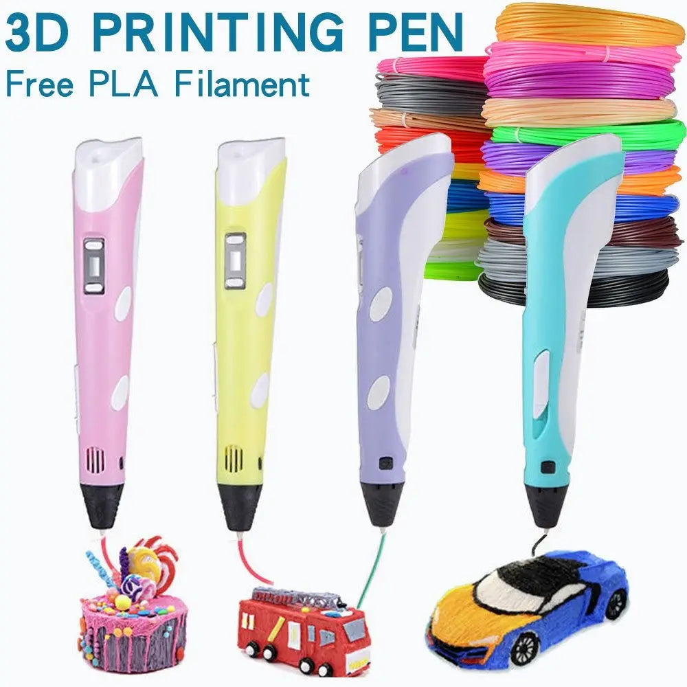 3D Printing Pen with LCD Screen and Adjustable Speed