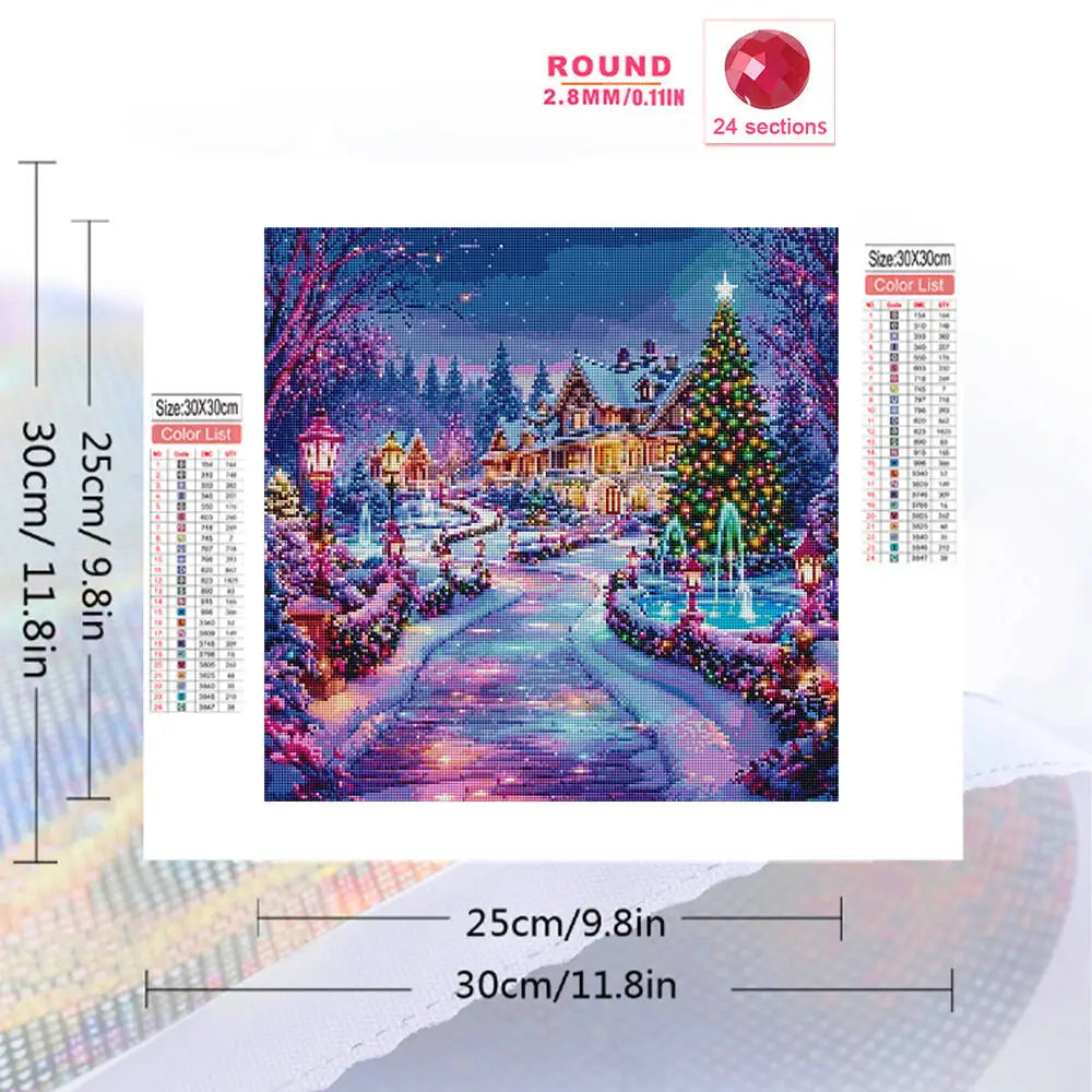 Winter Landscape Diamond Painting Kit with Full Drill Design