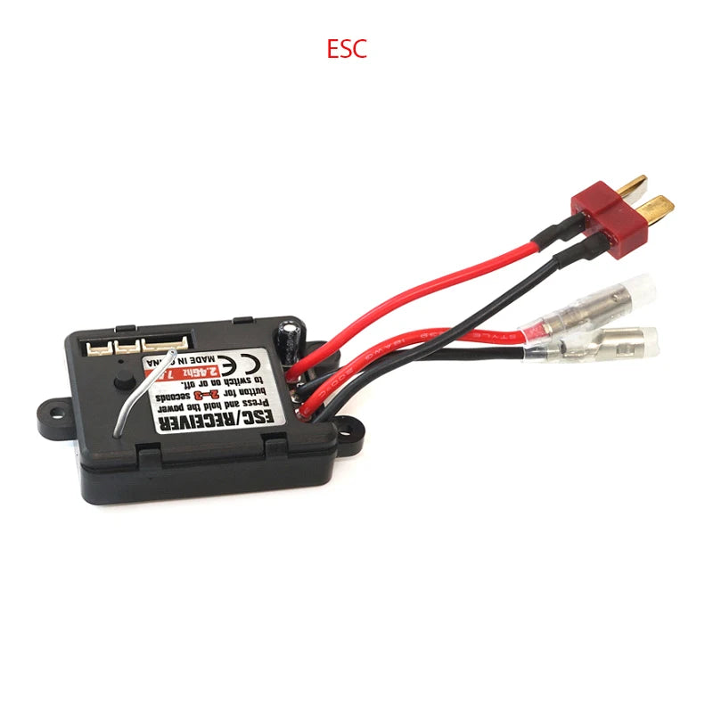 ESC-Empfänger für ein Hochgeschwindigkeits-RC-Rennauto im 1/16-Maßstab 4WD mit roten und schwarzen Drähten